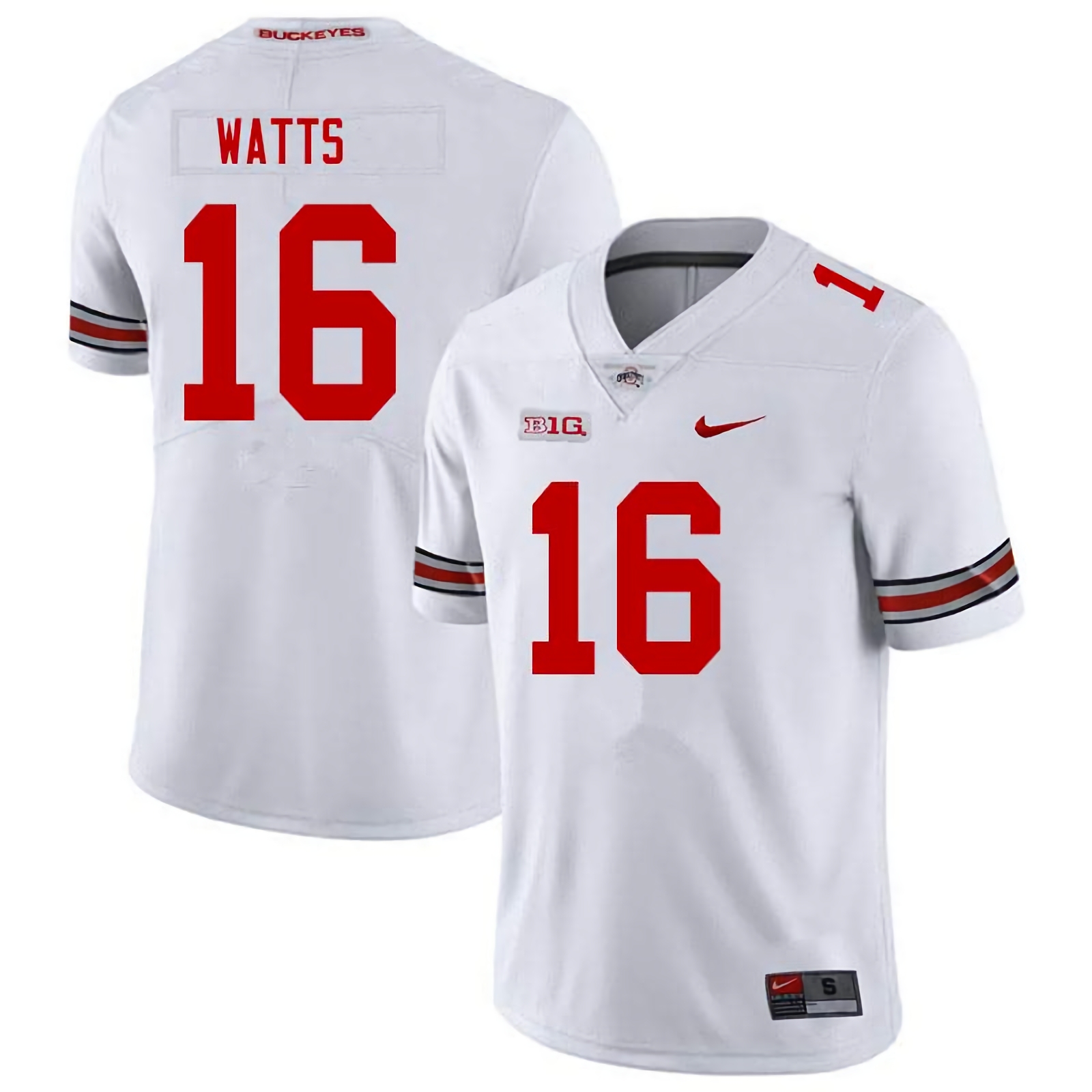Ryan Watts Ohio State Buckeyes Men's NCAA #16 Nike White College Stitched Football Jersey RTS5756TT